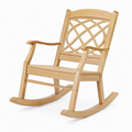 Fauteuil à bascule 105 x 65 x 110 cm en bois naturel style classique