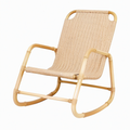 Fauteuil à bascule 100 x 65 x 95 cm en rotin naturel style bohème